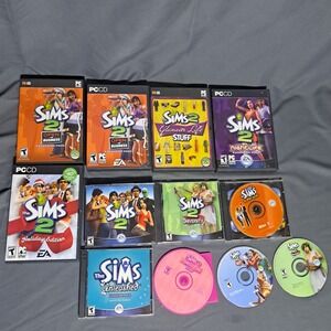 The Sims Sims 2 PC Game Lot Holiday‎ Glamour Life Unleashed Pets University Etc